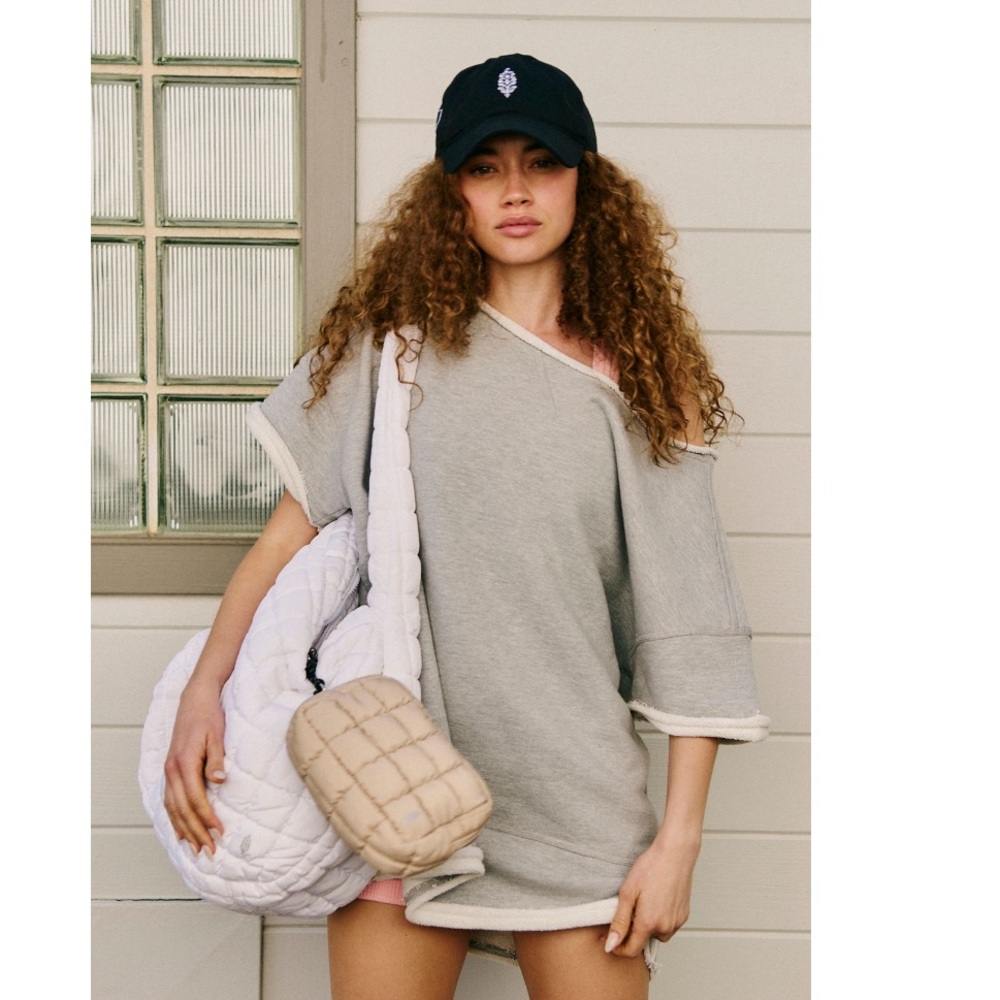 NWT Free People Cruise Sweatshirt Tee- Heather Gray/L